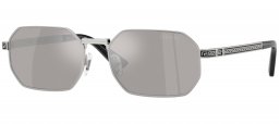 Gafas de Sol - Versace - VE2297 - 10006G  SILVER // LIGHT GREY SILVER MIRROR