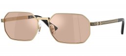 Gafas de Sol - Versace - VE2297 - 1252/5 PALE GOLD // LIGHT PINK SILVER MIRROR
