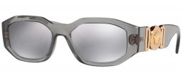Gafas de Sol - Versace - VE4361 - 311/6G TRANSPARENT GREY // LIGHT GREY MIRROR SILVER 80
