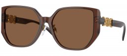Gafas de Sol - Versace - VE4449D - 541673  TRANSPARENT BROWN // DARK BROWN