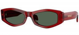 Gafas de Sol - Versace - VE4487 - 551271  TRANSPARENT RED BORDEAUX // DARK GREEN