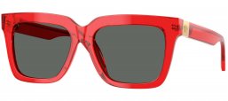 Gafas de Sol - Versace - VE4498 - 528087  TRANSPARENT RED // DARK GREY