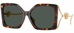 Gafas de Sol - Versace - VE4502U - 108/87  HAVANA // DARK GREY