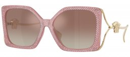 Gafas de Sol - Versace - VE4502U - 5535B8  PINK STRASS CRYSTAL // BROWN GRADIENT SILVER MIRROR