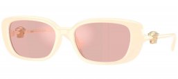 Gafas de Sol - Versace - VE4504D - 55361T  IVORY // PINK MIRROR GOLD