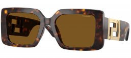 Gafas de Sol - Versace - VE4505U - 108/83  HAVANA // BROWN POLARIZED