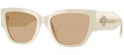 Gafas de Sol - Versace - VE4509U - 5541/8 WHITE TALC // LIGHT BROWN