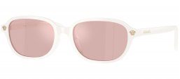 Gafas de Sol - Versace - VE4514D - 55441T  WHITE TALC // PINK GOLD MIRROR