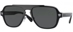 Sunglasses - Versace - VE2199 MEDUSA CHARM - 100187  BLACK // DARK GREY