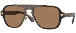 Sunglasses - Versace - VE2199 MEDUSA CHARM - 1252LA  HAVANA // ORANGE POLARIZED