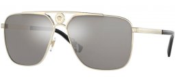 Gafas de Sol - Versace - VE2238 - 12526G PALE GOLD // LIGHT GREY MIRROR SILVER