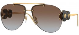 Lunettes de soleil - Versace - VE2250 - 148889 GOLD // GREY GRADIENT BROWN