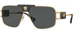 Sunglasses - Versace - VE2251 - 100287  GOLD // DARK GREY