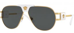 Lunettes de soleil - Versace - VE2252 - 147187  GOLD // DARK GREY