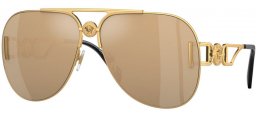 Gafas de Sol - Versace - VE2255 - 100203  GOLD // YELLOW MIRROR GOLD