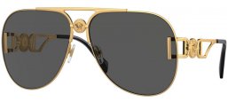 Lunettes de soleil - Versace - VE2255 - 100287  GOLD // DARK GREY