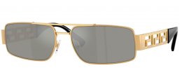 Lunettes de soleil - Versace - VE2257 - 100230  GOLD // GREEN MIRROR SILVER
