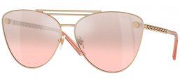 Sunglasses - Versace - VE2267 - 12527E  PALE GOLD // LIGHT PINK GRADIENT MIRROR SILVER