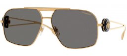 Sunglasses - Versace - VE2269 - 100281  GOLD // DARK GREY POLARIZED