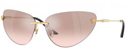 Lunettes de soleil - Versace - VE2281 - 10028Z  GOLD // LIGHT BROWN GRADIENT MIRROR SILVER