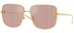 Sunglasses - Versace - VE2282 - 1002/5 GOLD // LIGHT PINK MIRROR SILVER