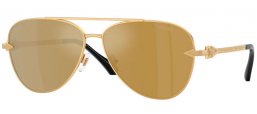 Sunglasses - Versace - VE2283 - 10027I  GOLD // BROWN MIRROR GOLD
