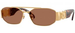 Gafas de Sol - Versace - VE2287 - 100273  GOLD // DARK BROWN