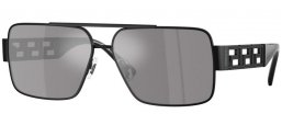Gafas de Sol - Versace - VE2290 - 12616G  MATTE BLACK // GREY MIRROR SILVER