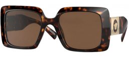 Lunettes de soleil - Versace - VE4405 - 108/73 HAVANA // DARK BROWN