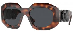 Sunglasses - Versace - VE4424U - 521787 HAVANA // DARK GREY