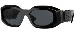 Sunglasses - Versace - VE4425U - 536087 BLACK // DARK GREY