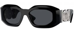 Sunglasses - Versace - VE4425U - 542287 BLACK // DARK GREY