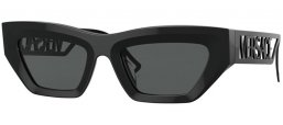 Sunglasses - Versace - VE4432U - 523287 BLACK // DARK GREY