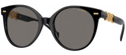 Sunglasses - Versace - VE4442 - GB1/81  BLACK // DARK GREY POLARIZED