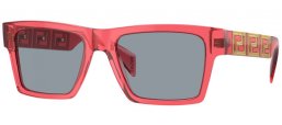 Sunglasses - Versace - VE4445 - 5409/1 TRANSPARENT RED // GREY
