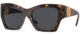 Gafas de Sol - Versace - VE4452 - 108/87 HAVANA // DARK GREY