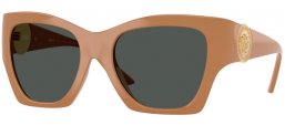 Gafas de Sol - Versace - VE4452 - 551787  PLAIN CAMEL // DARK GREY