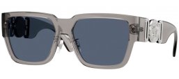 Lunettes de soleil - Versace - VE4483D - 593/87 TRANSPARENT GREY // DARK GREY