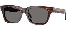 Lunettes de soleil - Versace - VE4486 - 550981  HAVANA // DARK GREY POLARIZED