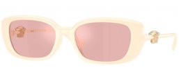 Gafas de Sol - Versace - VE4504D - 55361T  IVORY // PINK MIRROR GOLD