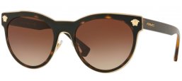 Sunglasses - Versace - VE2198 MEDUSA CHARM - 125213 DARK HAVANA // BROWN GRADIENT
