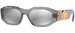 Gafas de Sol - Versace - VE4361 - 311/6G TRANSPARENT GREY // LIGHT GREY MIRROR SILVER 80