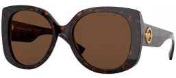Gafas de Sol - Versace - VE4387 - 108/73 DARK HAVANA // BROWN