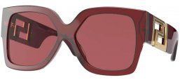 Lunettes de soleil - Versace - VE4402 - 388/69 TRANSPARENT RED // DARK VIOLET