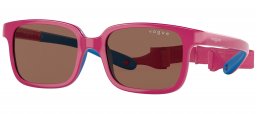 Gafas Junior - Vogue Eyewear Junior - VJ2017 - 256813  ROSE ON AZURE RUBBER // DARK BROWN