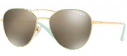 Gafas de Sol - Vogue eyewear - VO4060S - 50655A GOLD GREEN // LIGHT BROWN MIRROR DARK GOLD