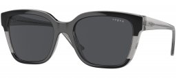 Gafas de Sol - Vogue eyewear - VO5558S - 313387  BLACK TRANSPARENT GREY GLITTER // DARK GREY