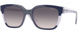 Gafas de Sol - Vogue eyewear - VO5558S - 313736  BLUE TRANSPARENT LILAC GLITTER // DARK GREY GRADIENT PINK