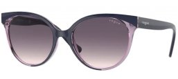 Sunglasses - Vogue eyewear - VO5246S - 296336 TOP BLUE RAINBOW VIOLET // PINK GRADIENT DARK GREY