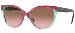 Sunglasses - Vogue eyewear - VO5246S - 296414 TOP FUCHSIA RAINBOW GREEN // PINK GRADIENT BROWN